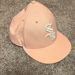 Light pink white Sox hat new